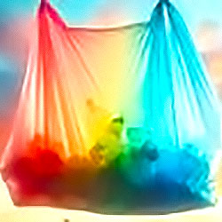 プラスチック製の袋の例（レジ袋）
