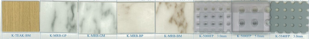 カピロンプレート 塩ビ　木目柄 石目柄　K-TEAK-BM K-MRB-GP K-MRB-GM K-MRB-BP K-MRB-BM K-5000FP K-5840-FP
