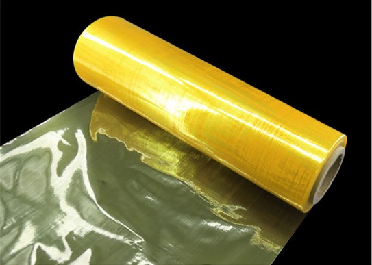 PVC熱収縮フィルム 黄色ロール 製品外観